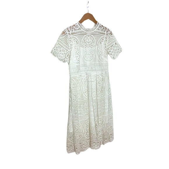olivia culpo White Crochet Style Dress Medium - Picture 2 of 3